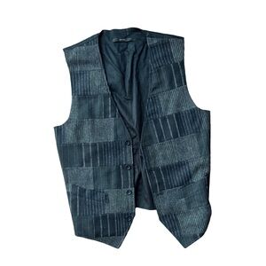Express Black and Grey Colorblock Vest